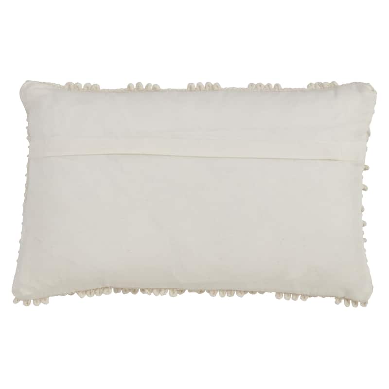 Nubby Design Down Filled Throw Pillow