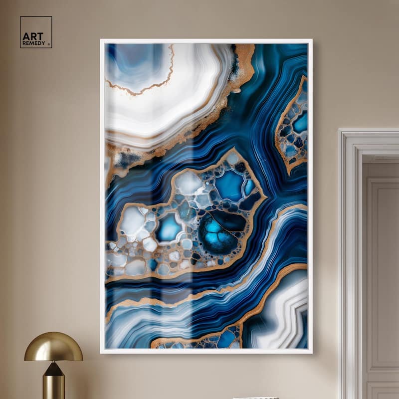 Azure Alveoli I Shadowbox by Art Remedy