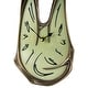preview thumbnail 4 of 2, Cool Bronze Finish Melted Desk Clock Table Mantel Dali - 11 X 6.25 X 4 inches