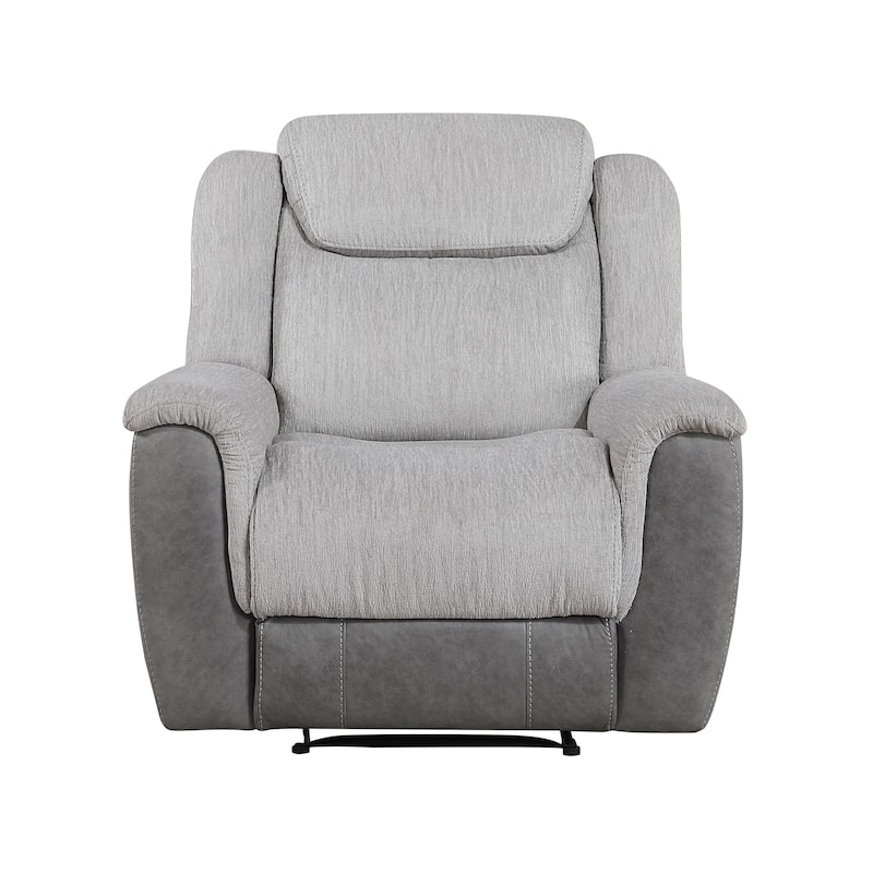 Nadalia 40" Chenille and Microfiber Manual Recliner - Tab Pull Motion