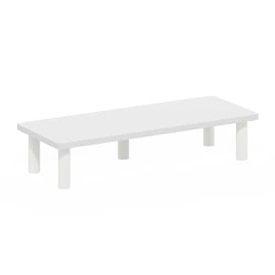 Furinno Turn-N-Tube Monitor Riser Stand, Plain White/White - N/A