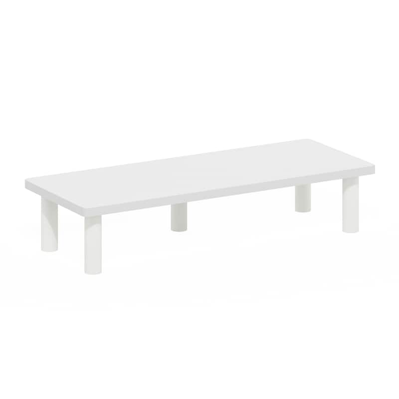 Furinno Turn-N-Tube Monitor Riser Stand, White/White - White