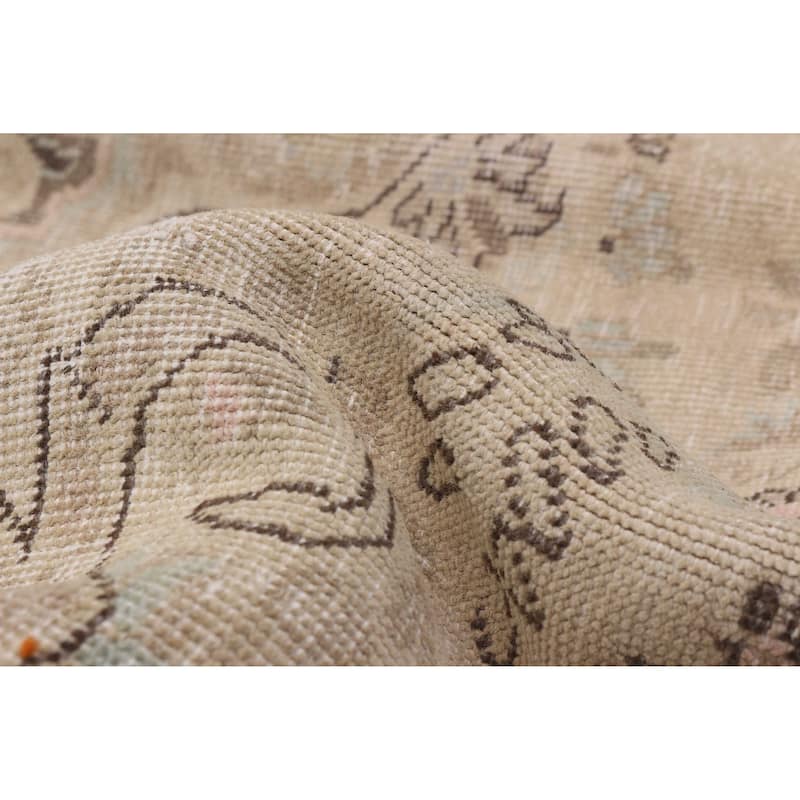 ECARPETGALLERY Hand-knotted Antalya Vintage Beige Wool Rug - 9'2 x 12'2