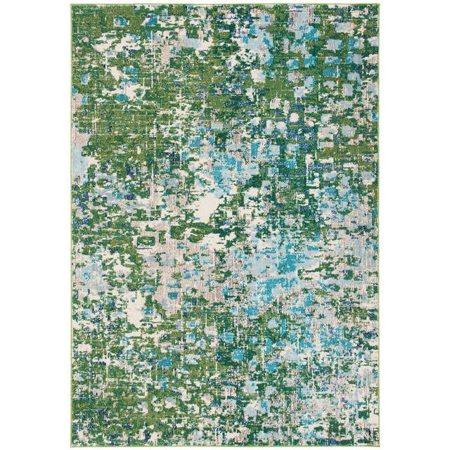 SAFAVIEH Madison Gudlin Modern Abstract Watercolor Rug - 2'2" x 4' - Green/Turquoise