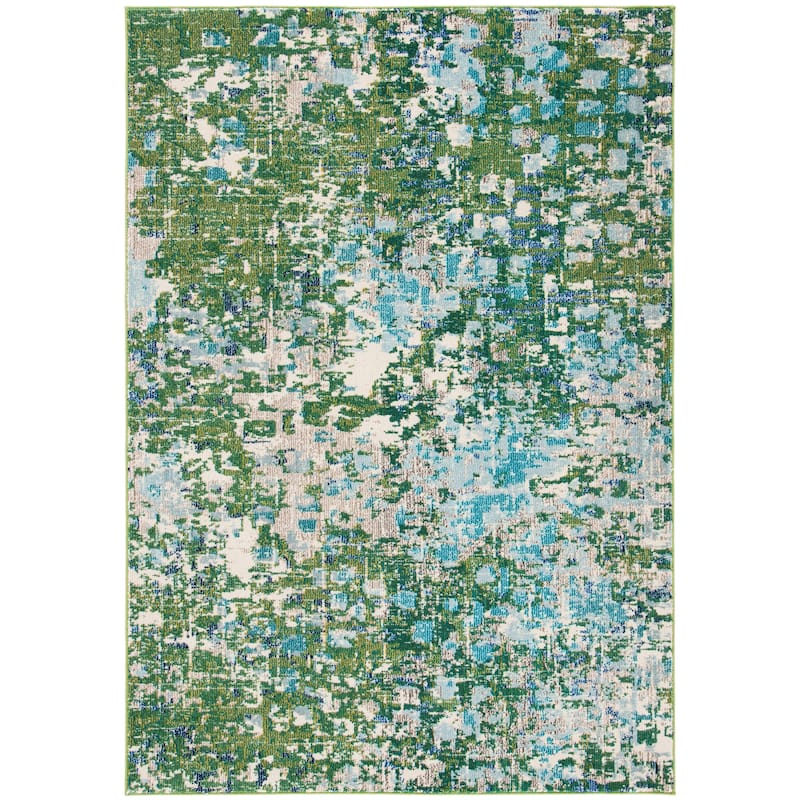 SAFAVIEH Madison Gudlin Modern Abstract Watercolor Rug - 8' x 10' - Green/Turquoise