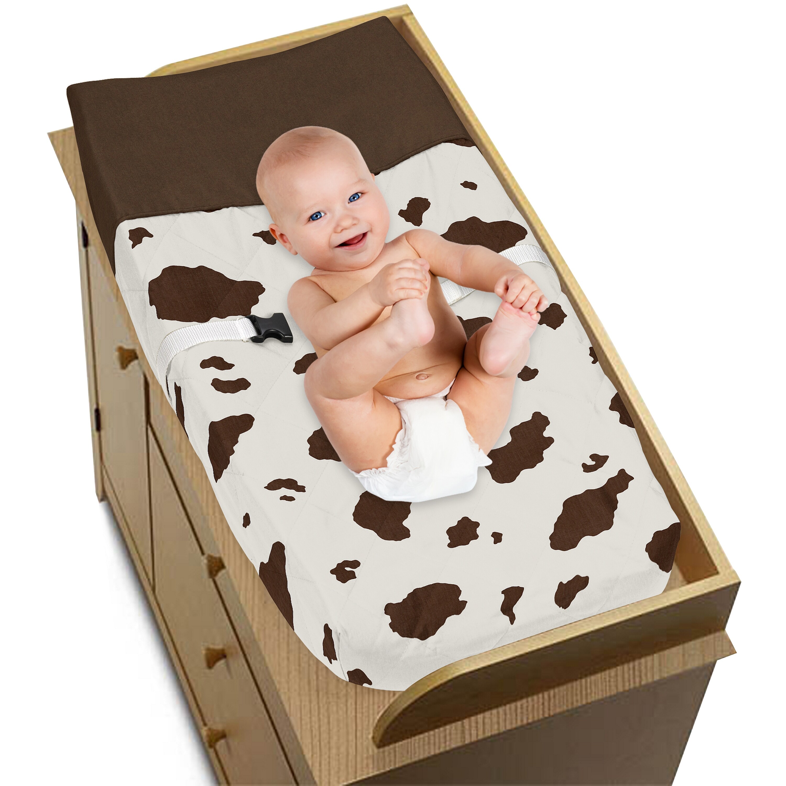 Sweet Jojo Designs Cow Print Girl Boy Gender Neutral Changing Pad