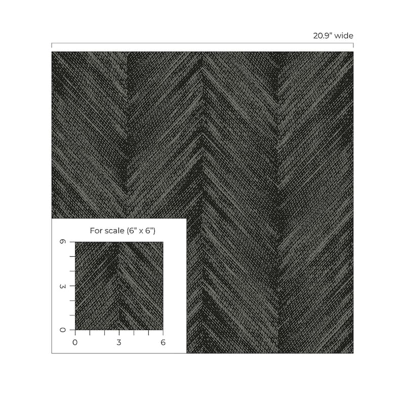 Seabrook Designs Otto Geometric Chevron Non-Woven Unpasted Wallpaper