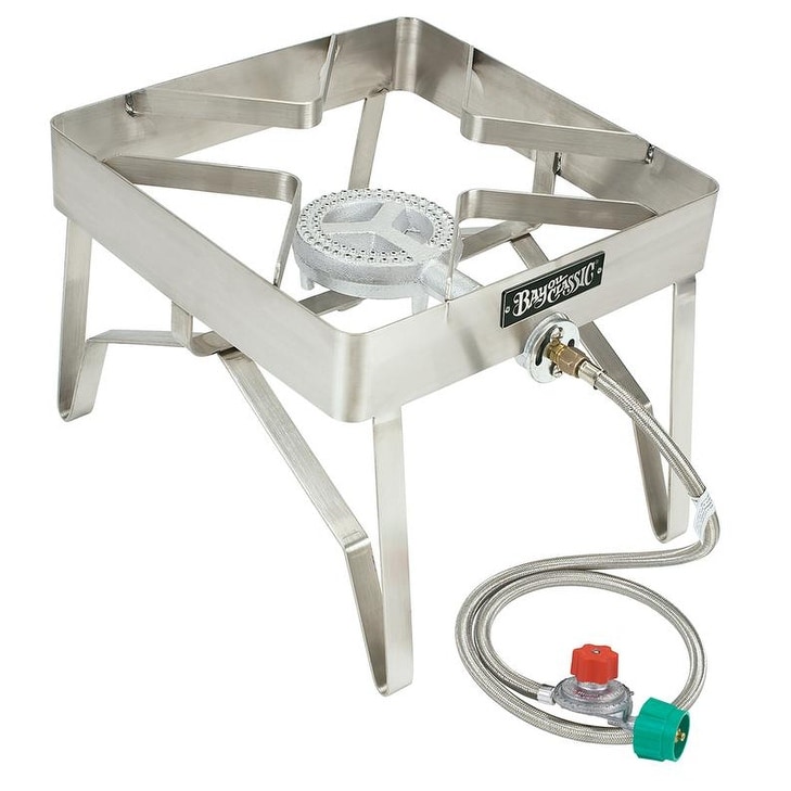 Bayou Classic® 16-in Stainless Outdoor Patio Stove. Opens flyout.