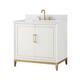 Option Satin White with White Granite