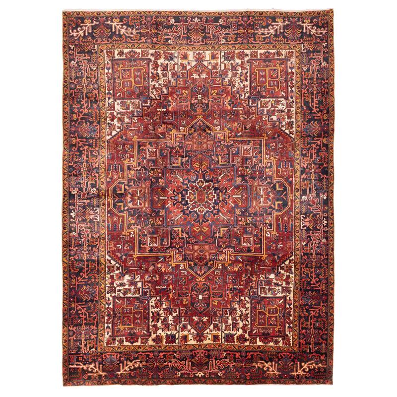 ECARPETGALLERY Hand-knotted Sarabi Dark Red Wool Rug - 9'8 x 13'0