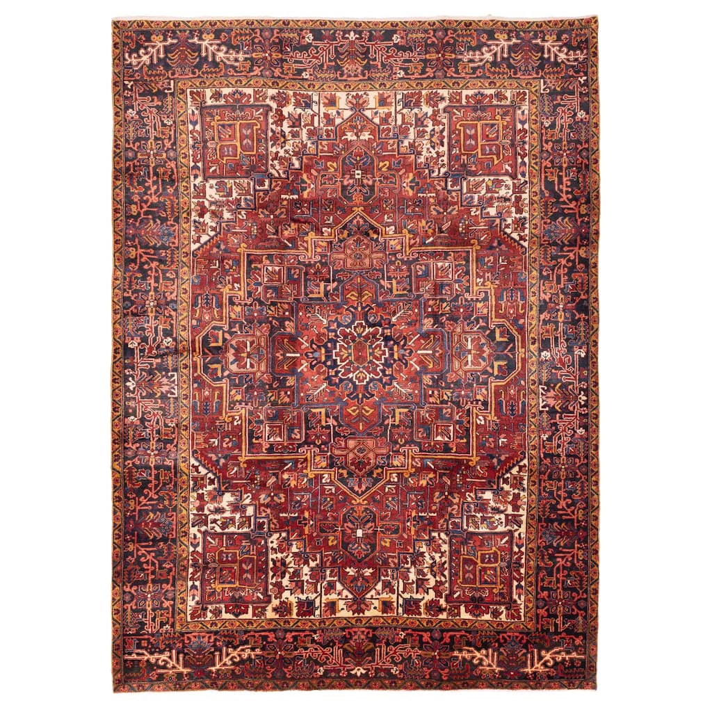ECARPETGALLERY Hand-knotted Sarabi Dark Red Wool Rug - 9'8 x 13'0
