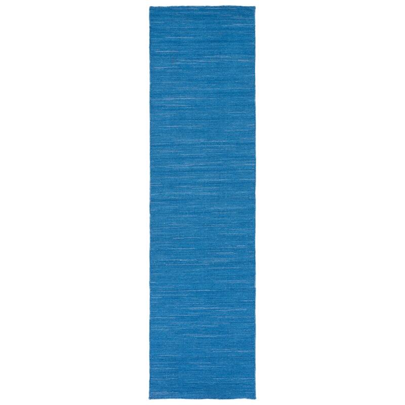 SAFAVIEH Handmade Kilim Eilen New Zealand Wool Rug - 2'3" x 9' Runner - Blue
