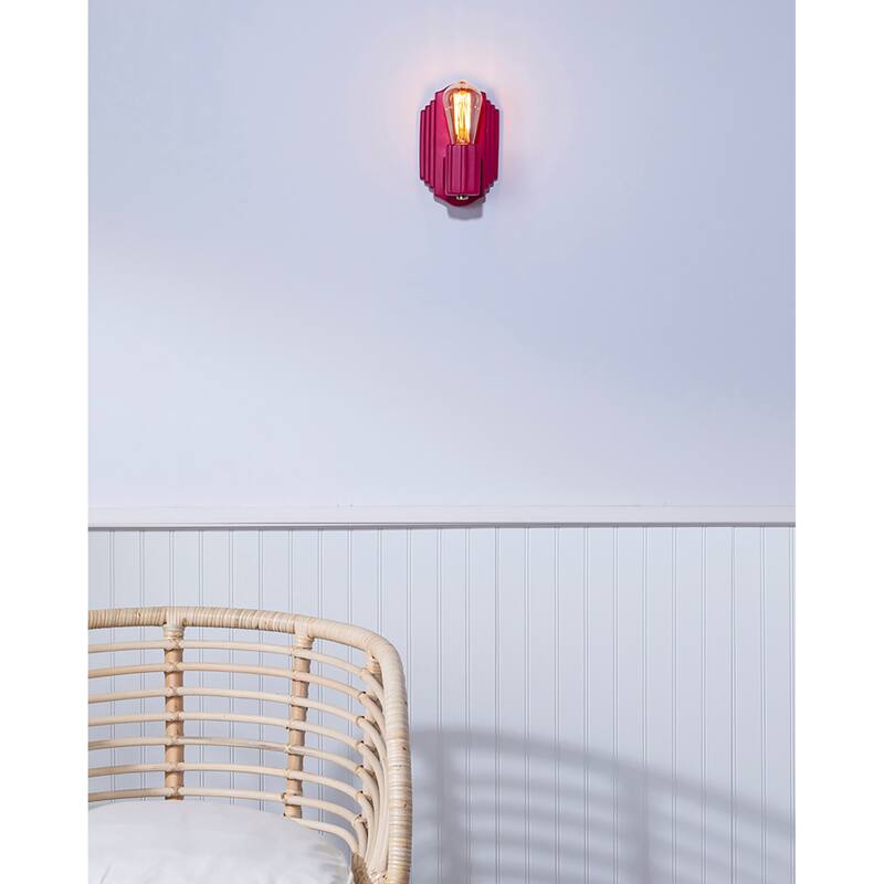 Ceramic Deco Rectangle Wall Sconce