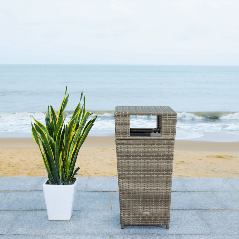 SAFAVIEH Outdoor Mazeli Trash Bin (Fully Assembled)