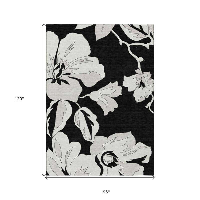 HomeRoots Floral Transitional Rectangle Outdoor Rug