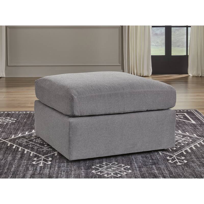 Signature Design by Ashley Modmax Dark Gray Oversized Accent Ottoman - 32"W x 32"D x 20"H - Dark Grey