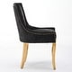 preview thumbnail 8 of 75, GDFStudio - Modern Dining Chair Set with Curved Gold-Plated Legs & Rivet Trim (Set of 2)