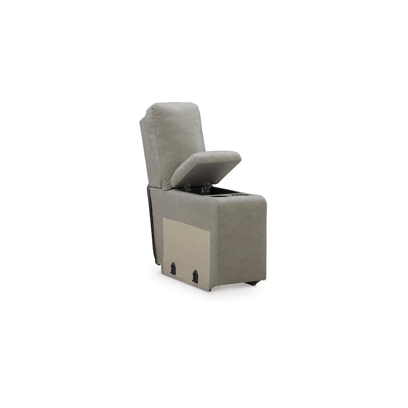 Signature Design by Ashley Brannigan Gray 6-Piece Reclining Sectional with Storage Console - 155" W x 142" D x 42" H