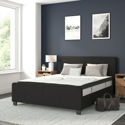 Tufted Platform Bed with 10 Inch Pocket Spring Mattress