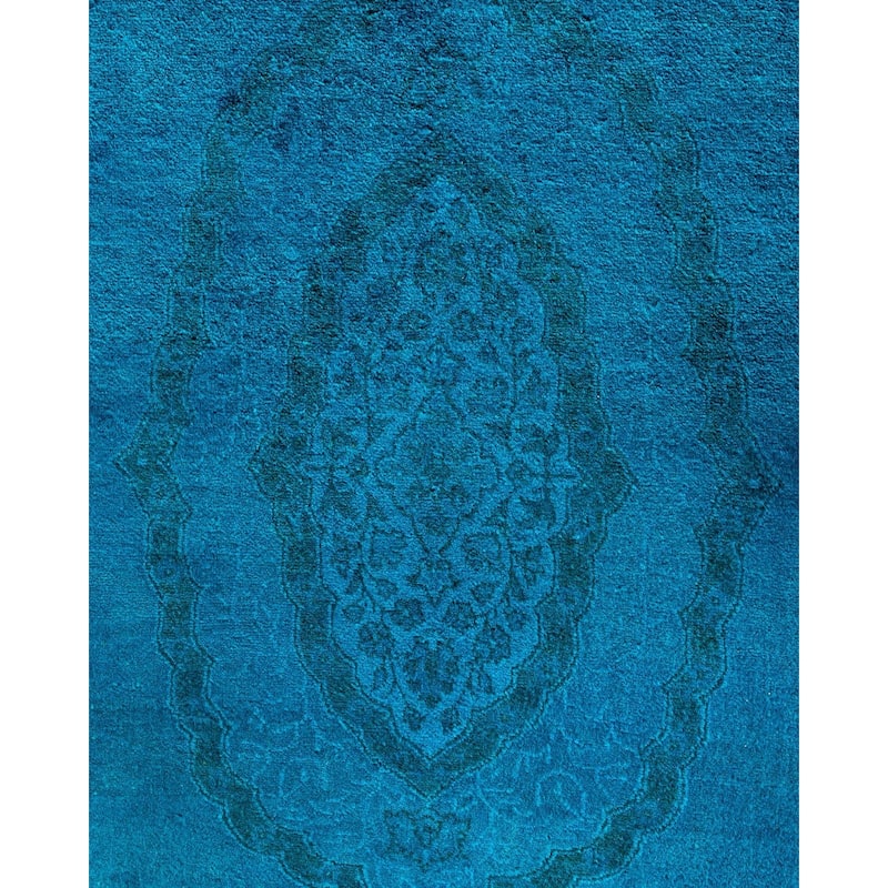 Contemporary Overdyed Wool Hand Knotted Area Rug - 3' 2" x 5' 1"