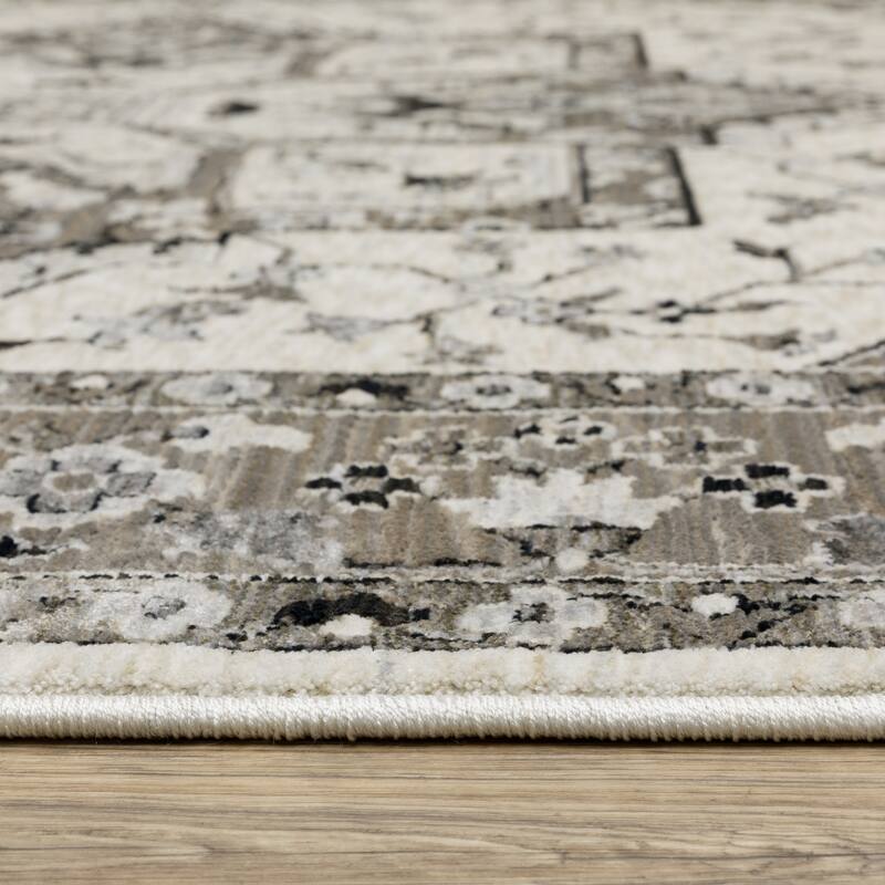 Style Haven Cádiz Star Medallion Ivory/Grey Area Rug