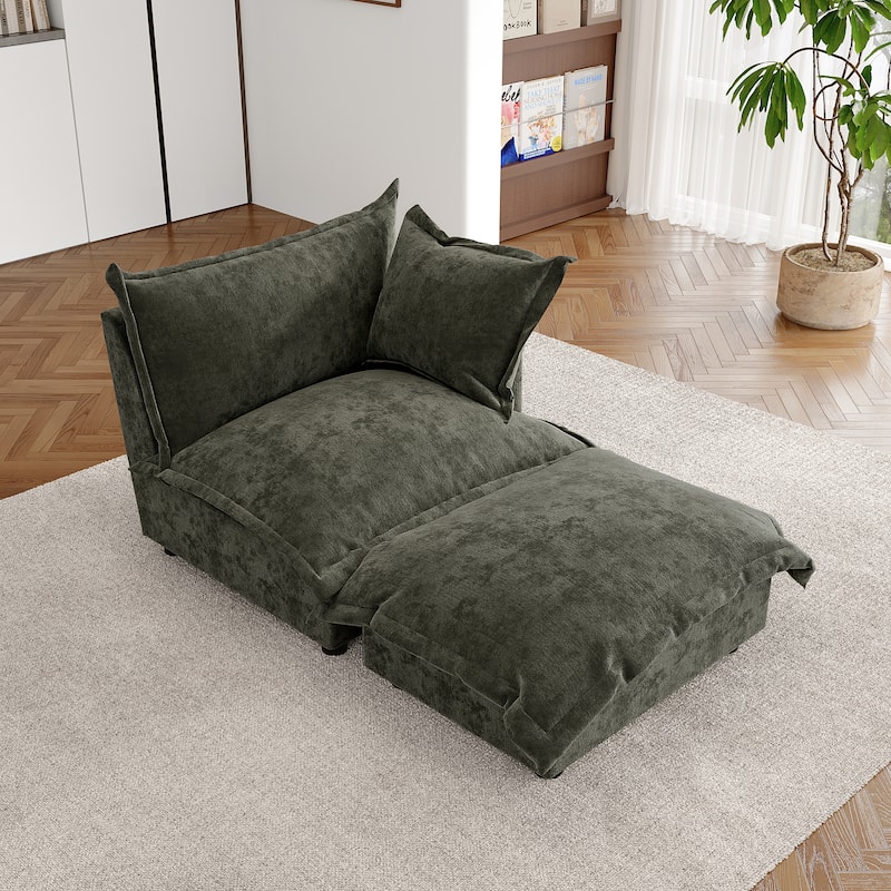 Double Layer Cushion Comfy Cloud Modular Sectional Sofa Set