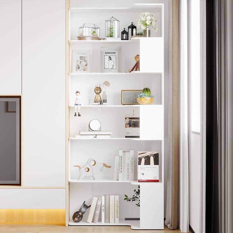81.9"H Bookshelf Free Combination Shelf Creative Bookcase Bathroom