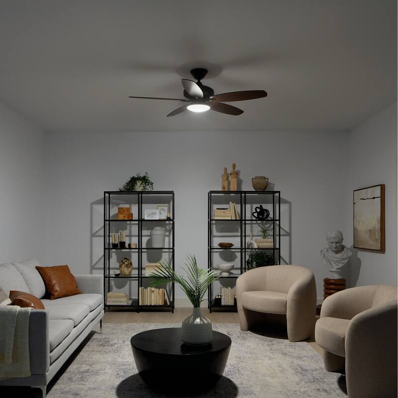 Kichler Renew Designer 52 inch LED Ceiling Fan Satin Natural Bronze with Reversible Blades