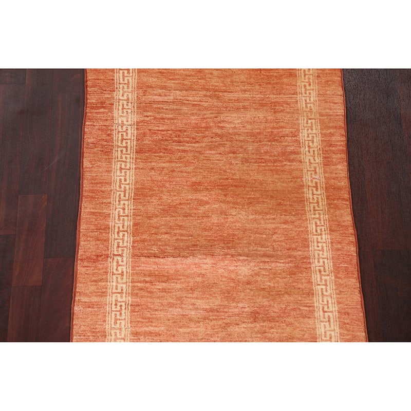 Gabbeh Kashkoli Wool Runner Rug Hand-knotted Oriental Hallway Carpet - 2'8" x 9'3"