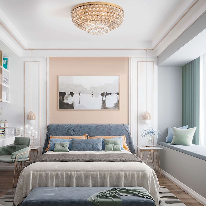 Francisca 4-light Flush Mount Crystal Chandelier