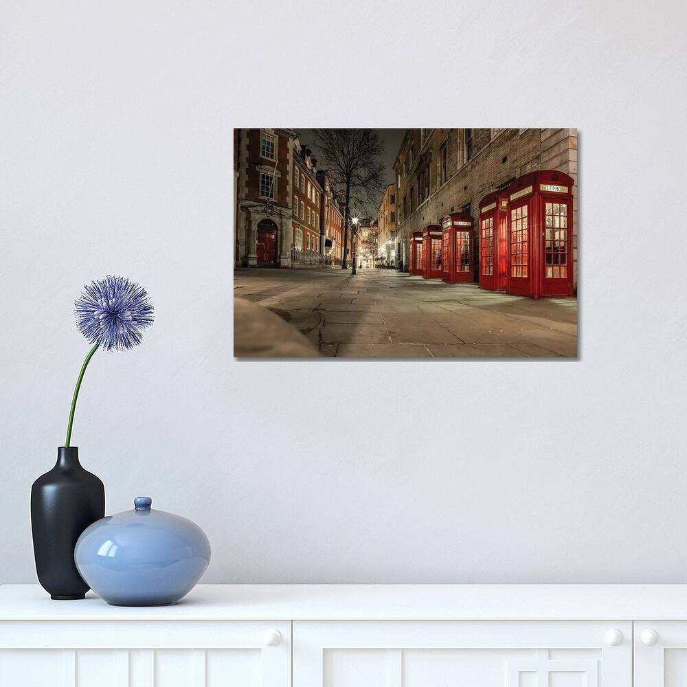 iCanvas "Iconic Red Phone Box - London" by Mark Paulda Canvas Print