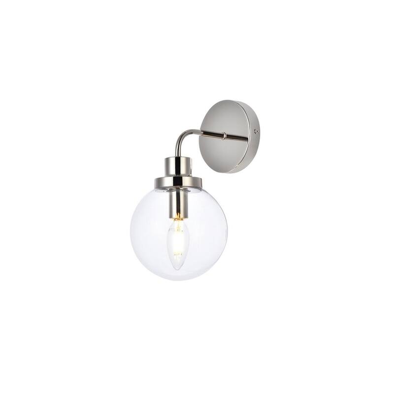 Hudson Clear Glass 1-light Bath Sconce