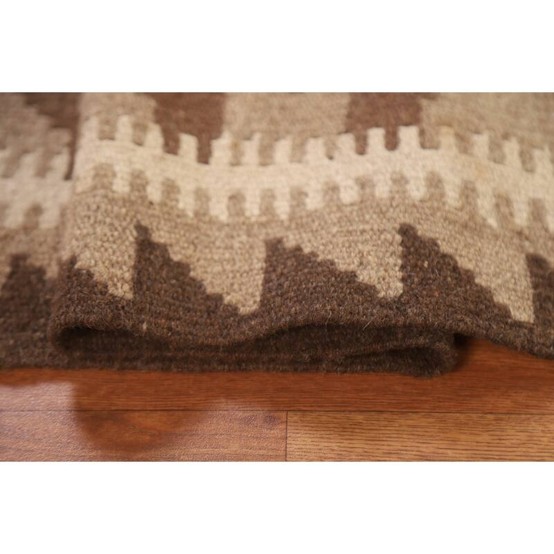 Reversible Kilim Oriental Area Rug Flat-weave Living Room Wool Carpet - 5'2" x 6'7"