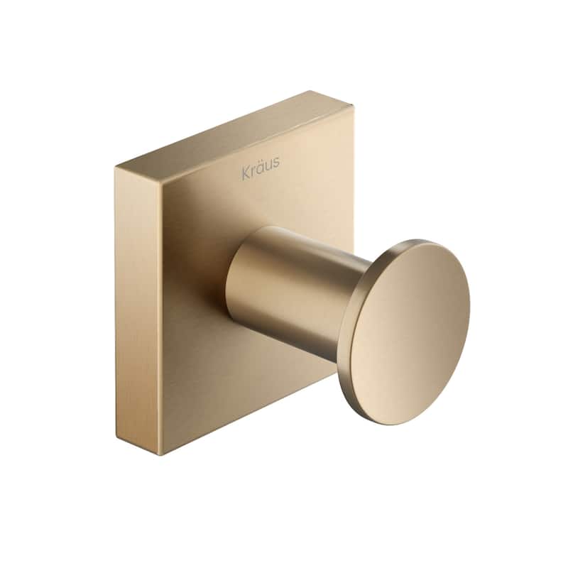 Kraus Ventus Single Robe Hook - Brushed Gold