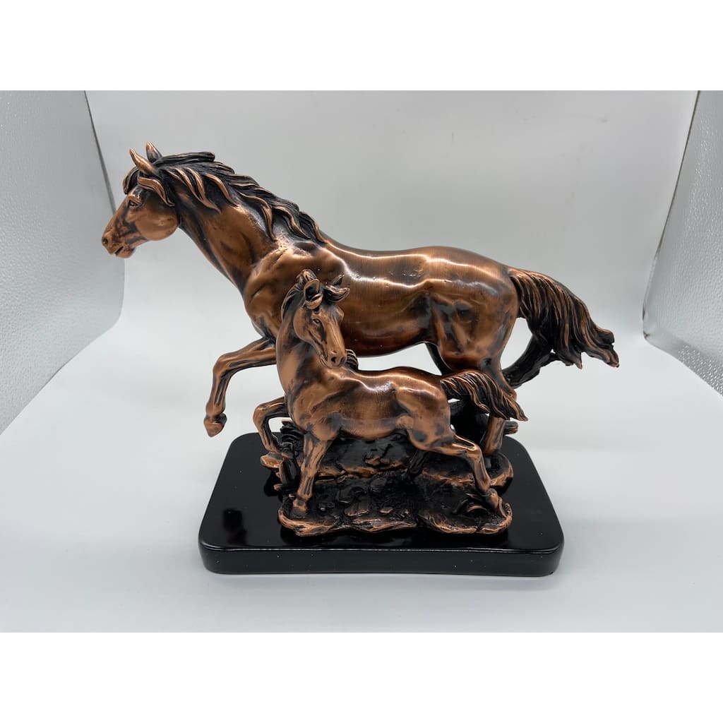 Two Horses on Pedestal
