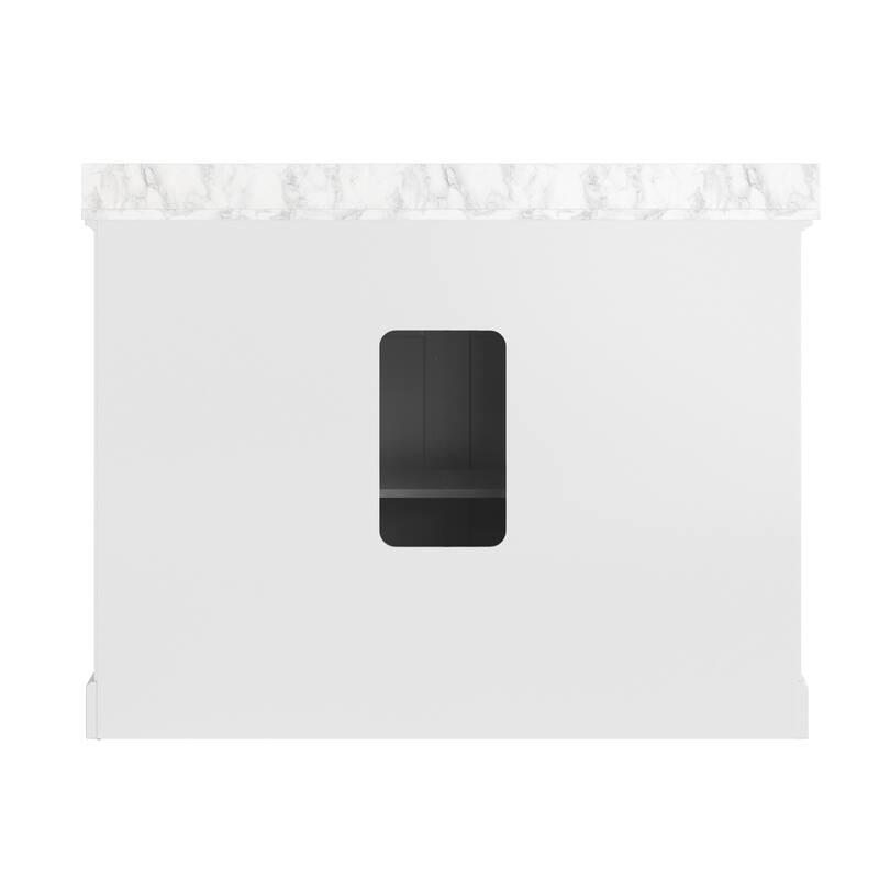 Bathroom Vanity with Marble Countertop without Mirror