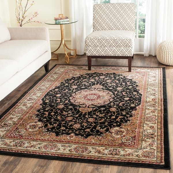slide 2 of 57, SAFAVIEH Lyndhurst Eeuwkje Traditional Oriental Rug 3'3" x 5'3" - Black/Ivory