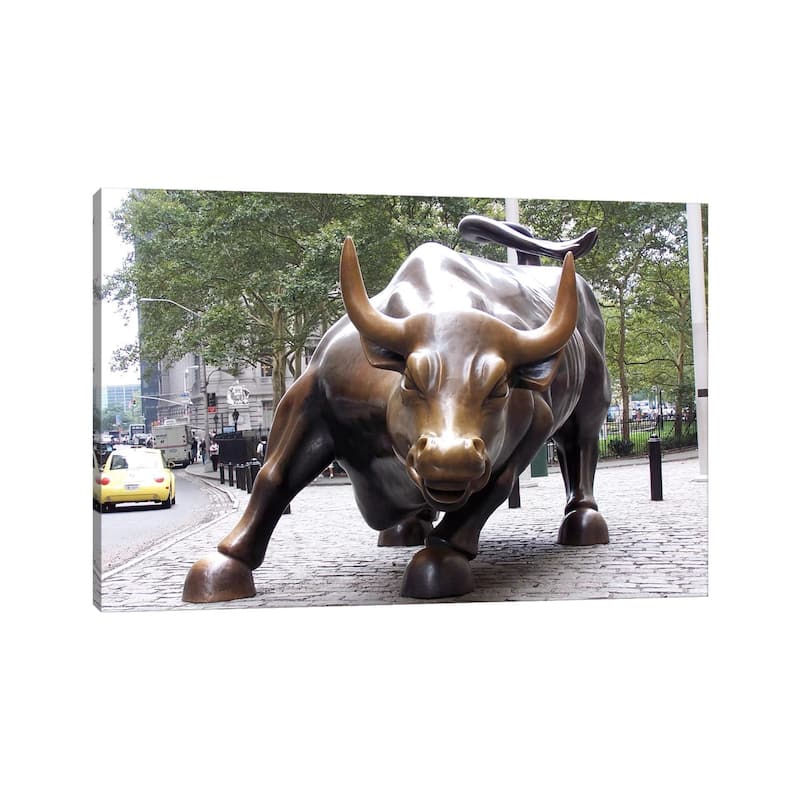iCanvas "The Wall Street Bull" by Unknown Artist Canvas Print
