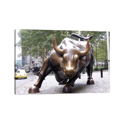 iCanvas "The Wall Street Bull" by Unknown Artist Canvas Print