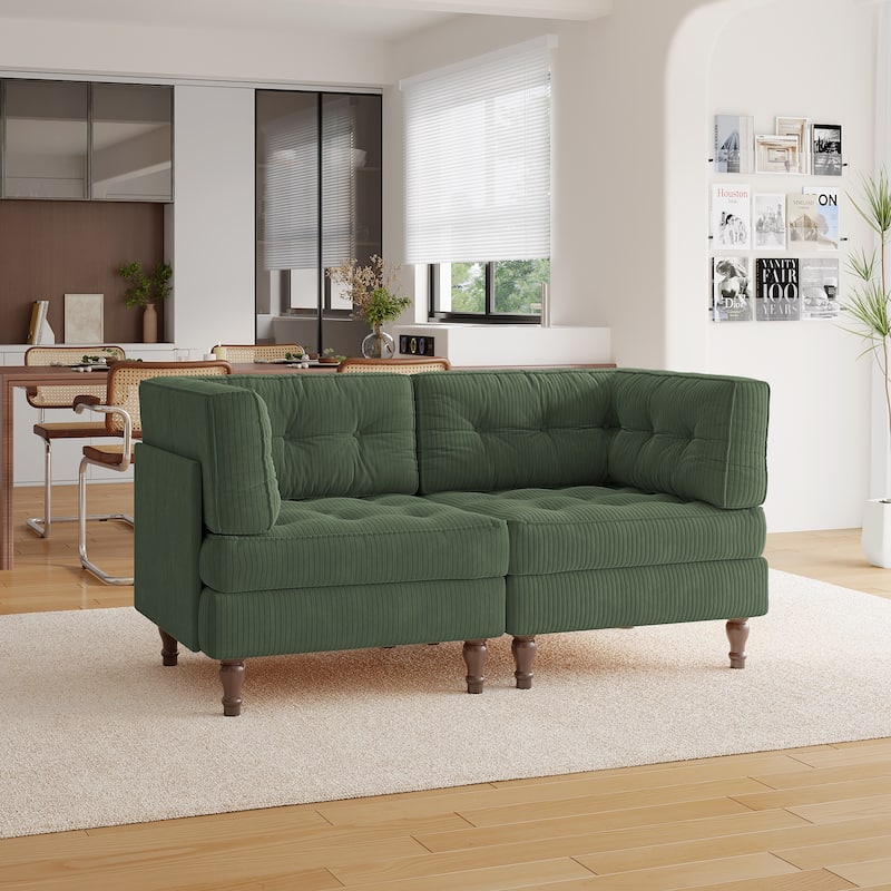 Madison Oversized Upholstered Corduroy Modular Sectional Sofa
