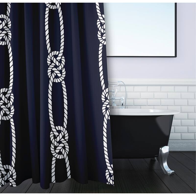 Tom Foolery Stripe Print 71x74-inch Shower Curtain