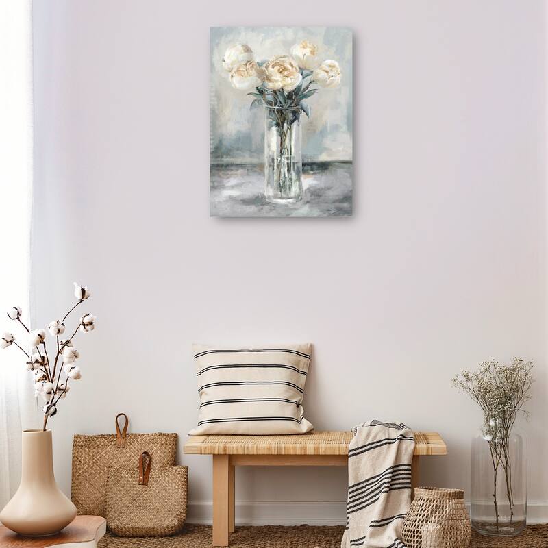 Precious Peonies II By Studio Arts Canvas Art Print