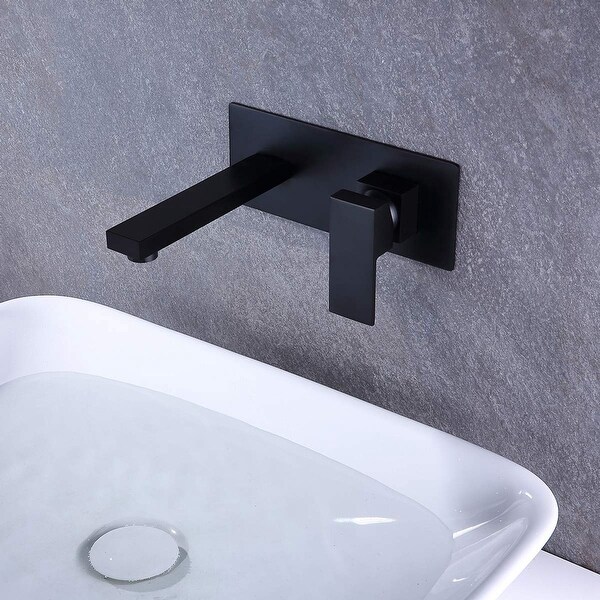 12" Bathroom Sink Faucet Vanity Basin Square Mixer Tap Single Handle Oil-Rubbed 