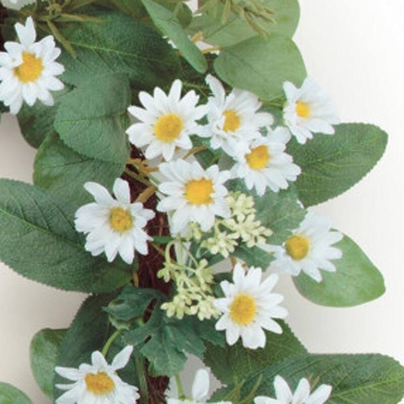 HomeRoots 23" White And Green Mixed Assortment Artificial Wreath