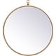 preview thumbnail 1 of 9, Elegant Lighting Eternity 18" Diameter Circular Beveled Metal Framed Brass