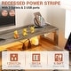 preview thumbnail 45 of 65, Reversible L Shaped Computer Desk with File Drawer & Monitor Stand & Power Outlet & LED Strip, Home Office Desk Corner Desk