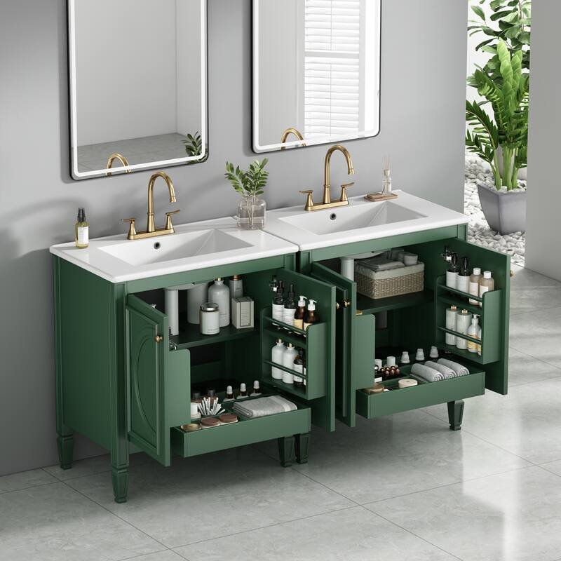 Christopher Knight Home - Alice Wooden Storage Bathroom Vanity with Sink