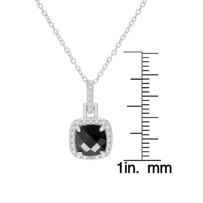Victoria Townsend .925 Sterling Silver Sapphire & Diamond Accent Necklace & Stud Earrings Set