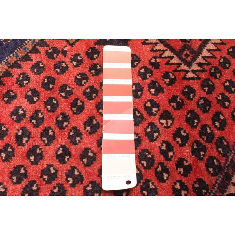 ECARPETGALLERY Hand-knotted Andelz Red Wool Rug - 3'5 x 9'10