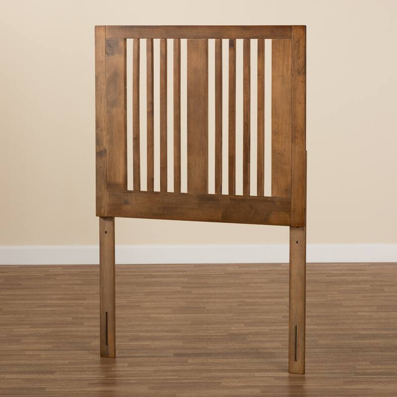 Harena Transitional Ash Walnut Finished Wood Headboard